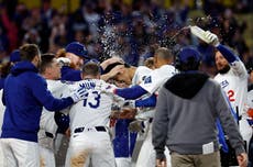 Jonrón de Ohtani en la 9ª completa remontada de Dodgers, que vencen 6-5 a Bravos y están en 8-0