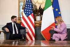 El vicepresidente de EEUU visita Italia para un segundo día de conversaciones sobre aranceles